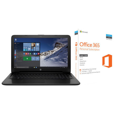 HP 15.6" Touchscreen Laptop & Office Bundle